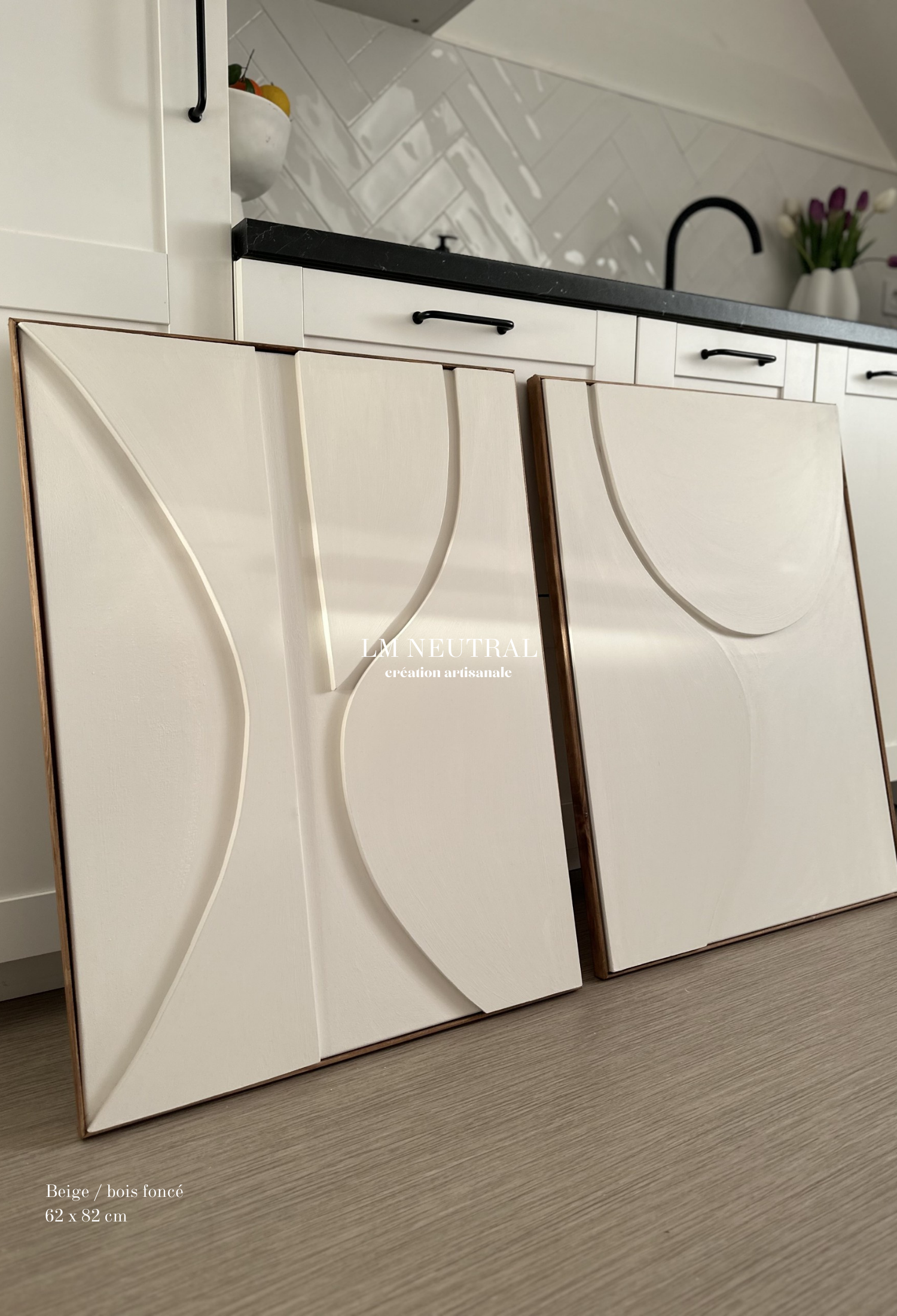 DUO Oslo - Tableaux en relief 3D - Lot de 2