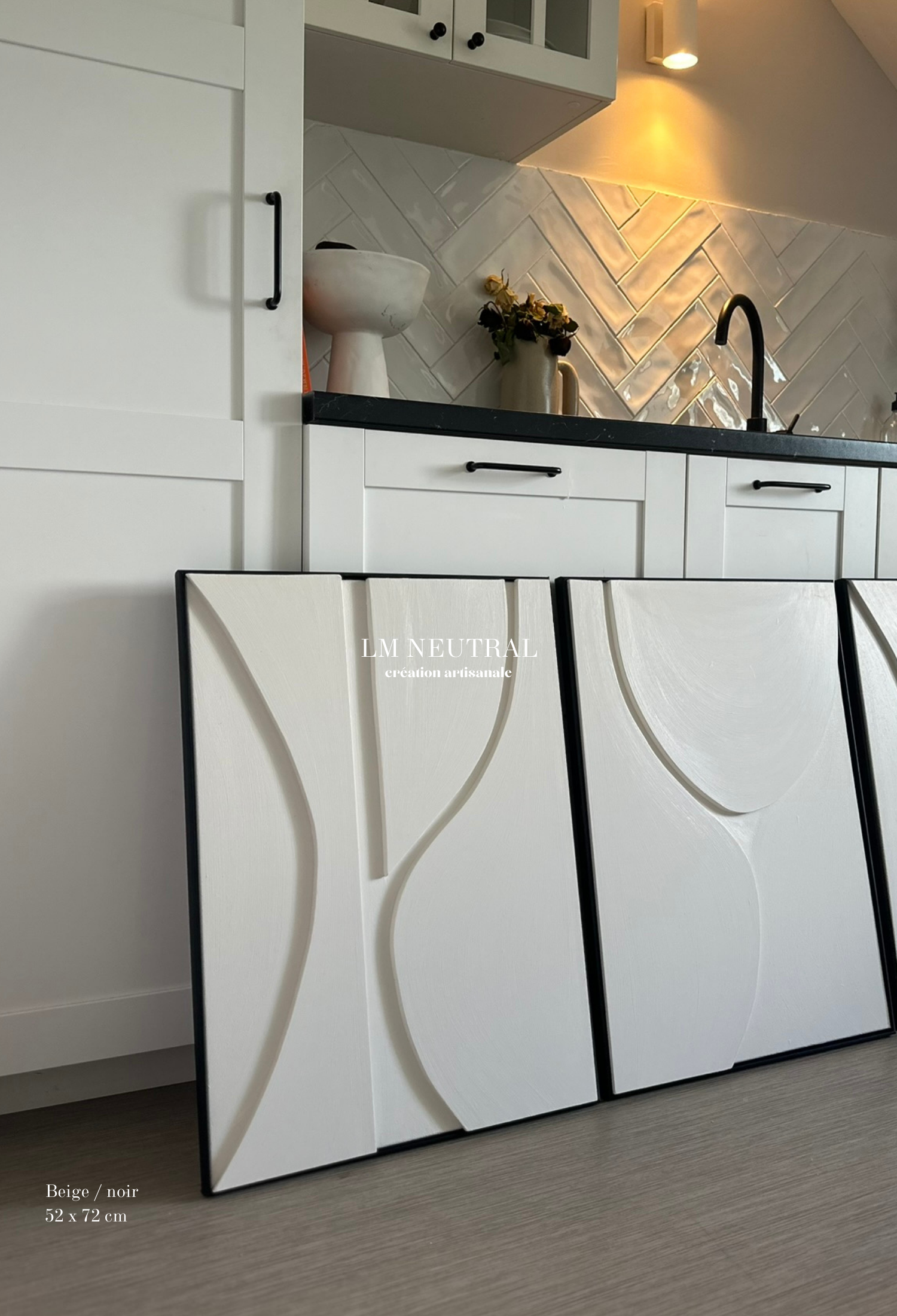 DUO Oslo - Tableaux en relief 3D - Lot de 2