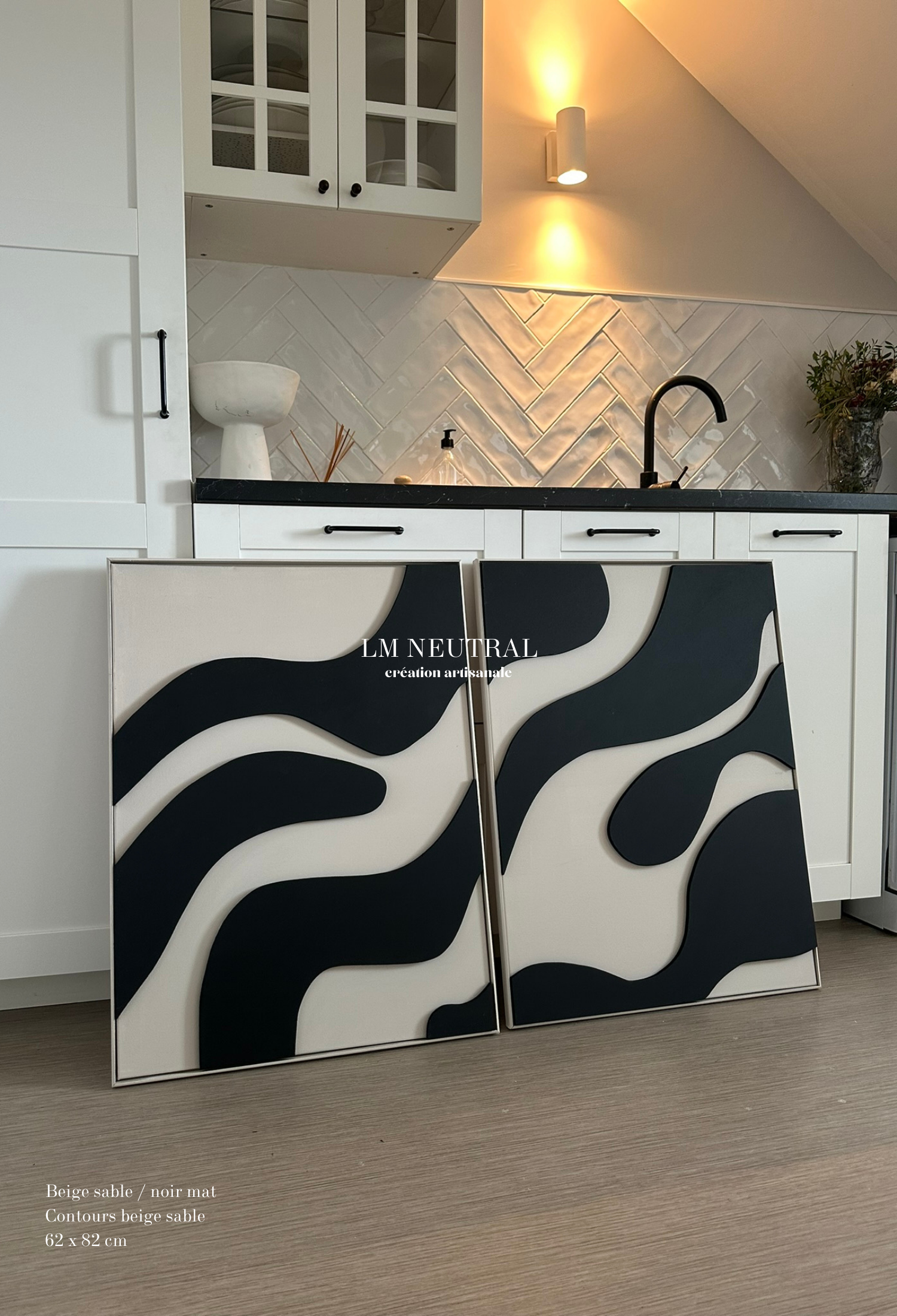 Duo Odessa - Tableaux en relief 3D - Lot de 2