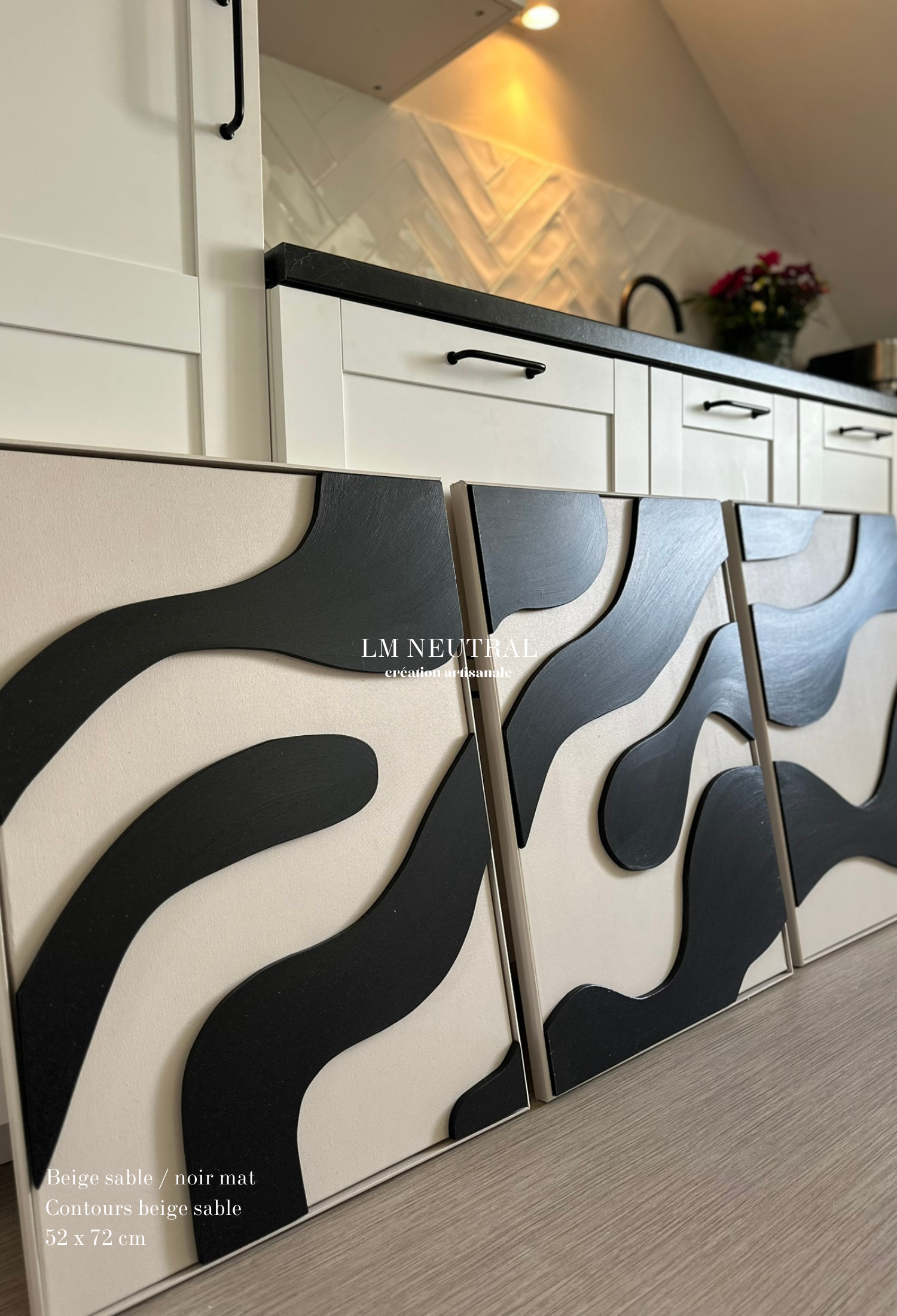 Trio modèles Odessa - Tableaux en relief 3D - Lot de 3