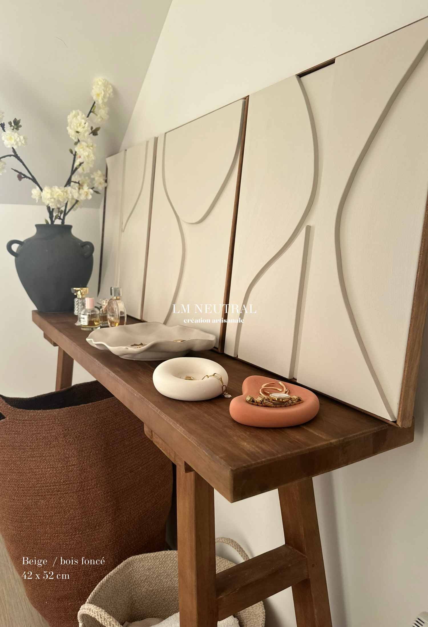 TRIO Modèles Olso - Tableaux en relief 3D - Lot de 3