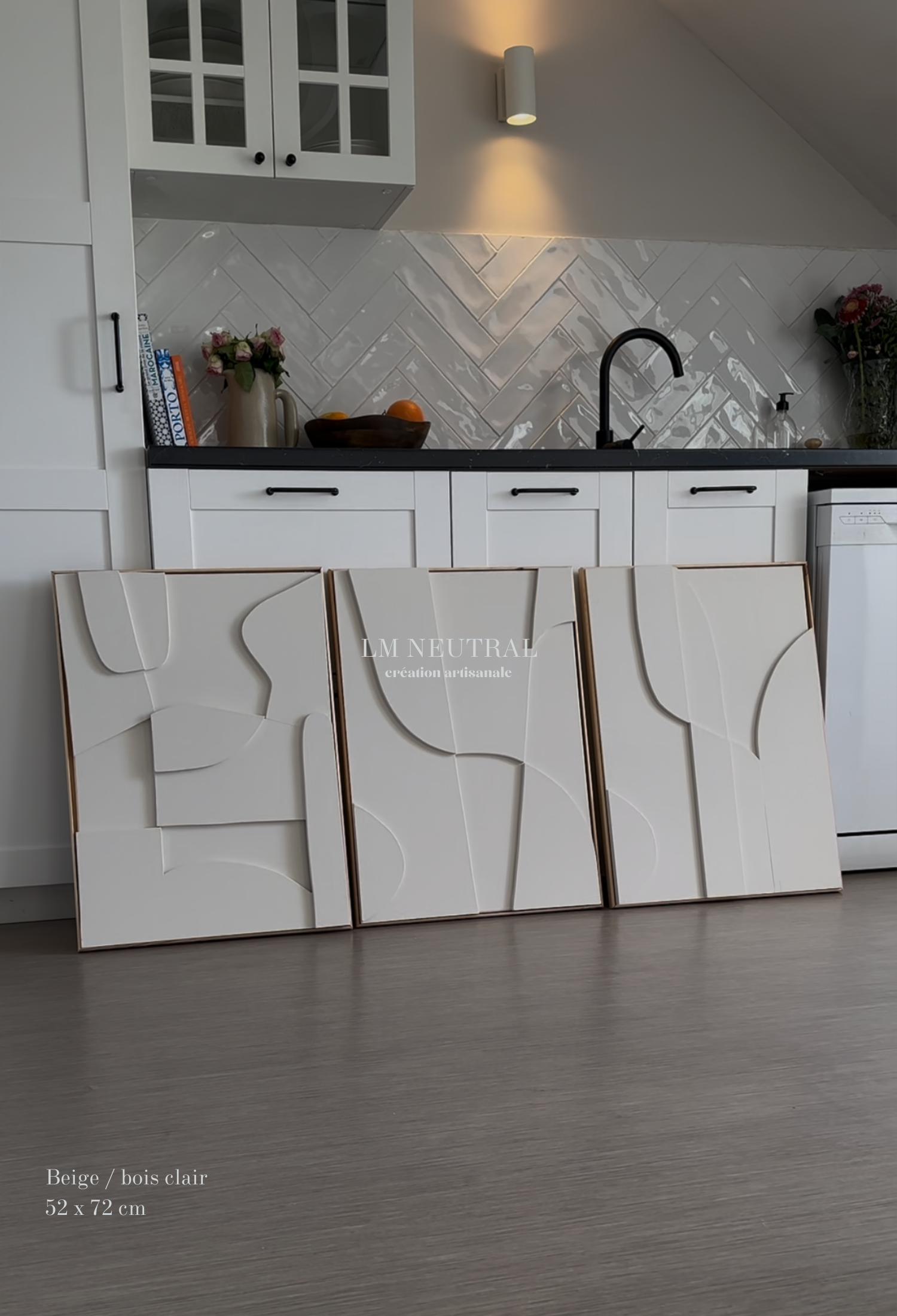 TRIO Models Sofia, Siena & Samara - 3D relief paintings - Set of 3