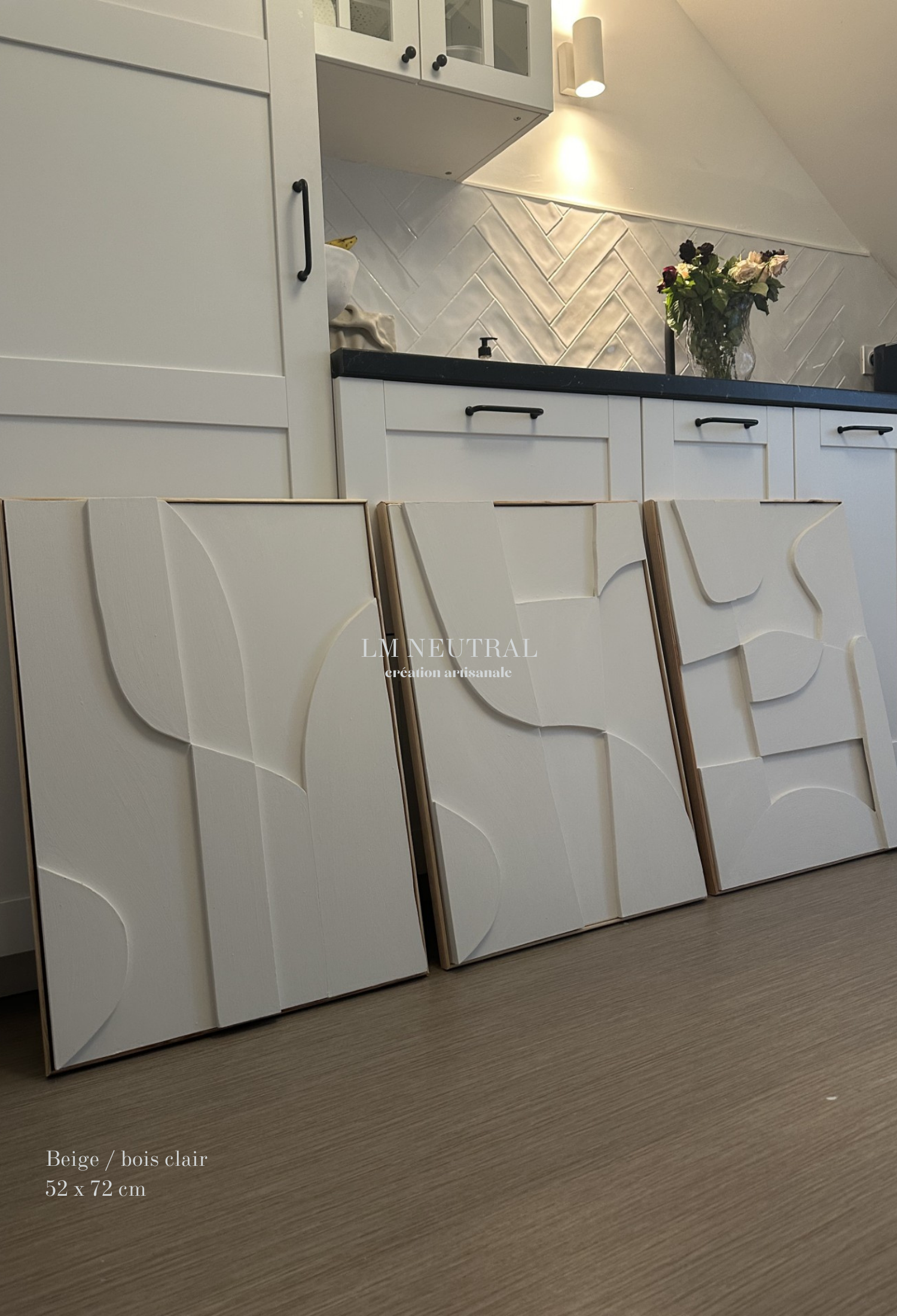 TRIO Models Sofia, Siena & Samara - 3D relief paintings - Set of 3