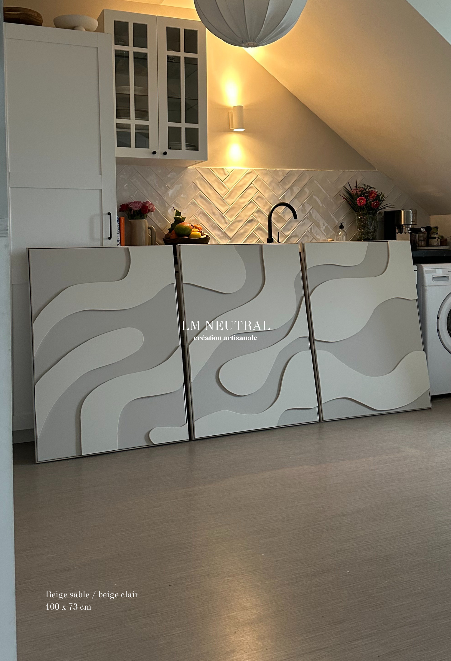 Trio modèles Odessa - Tableaux en relief 3D - Lot de 3