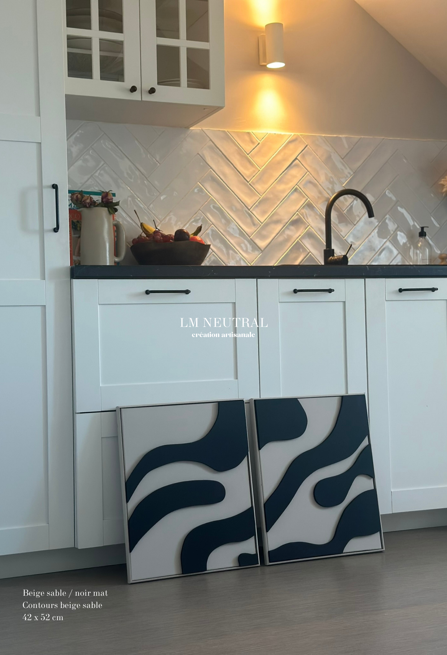 Duo Odessa - Tableaux en relief 3D - Lot de 2