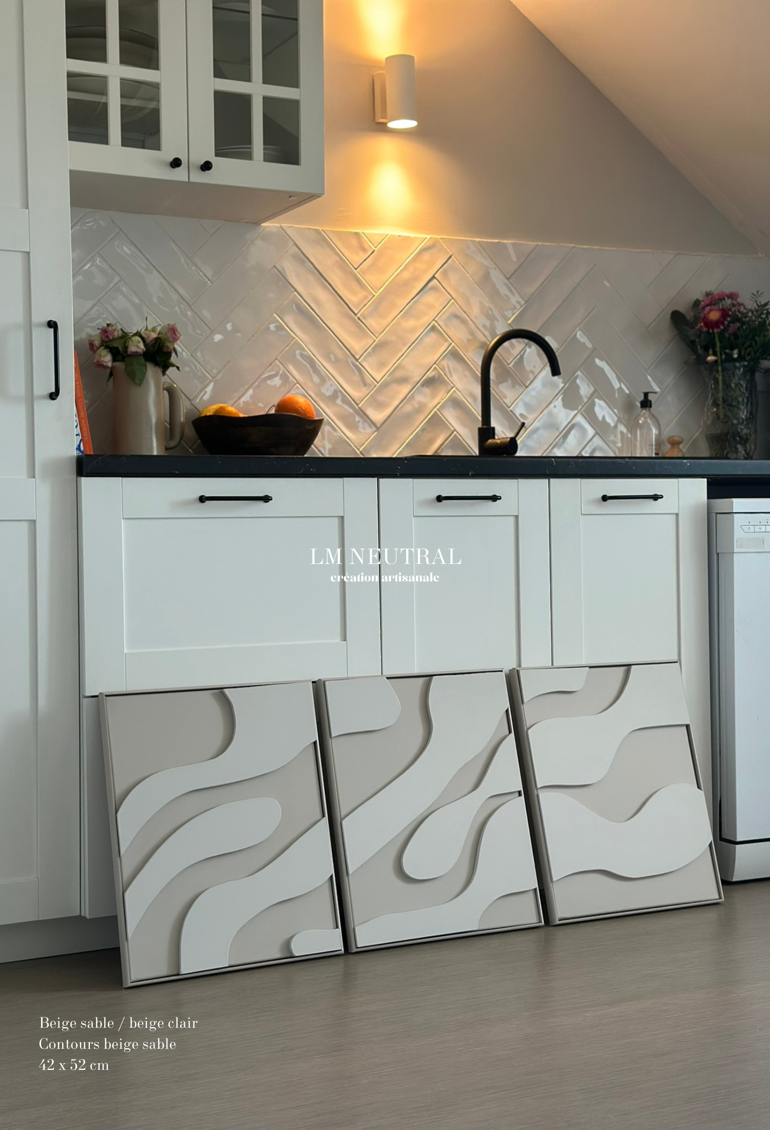 Duo Odessa - Tableaux en relief 3D - Lot de 2