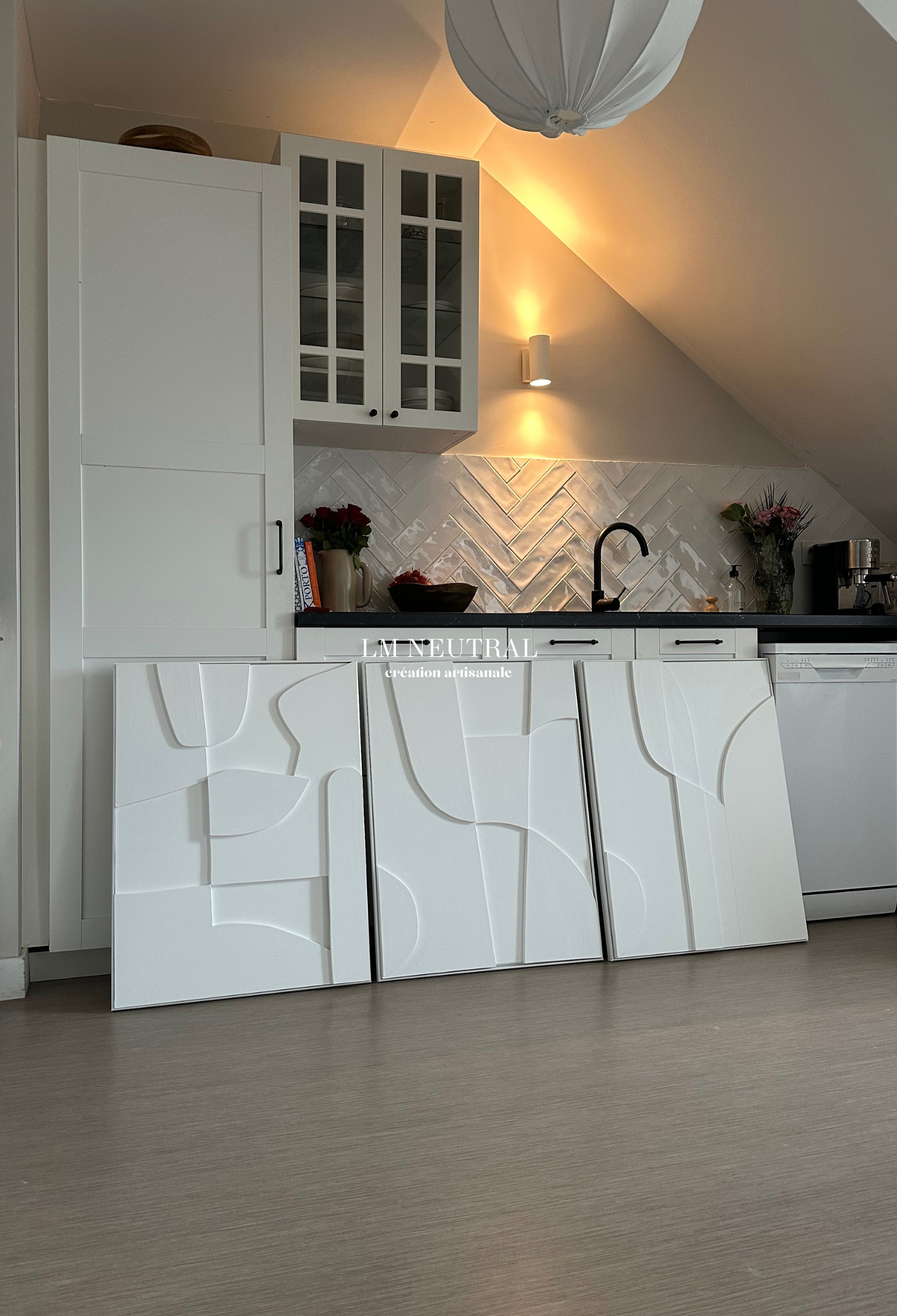 DUO Sienne & Samara - Tableaux en relief 3D - Lot de 2