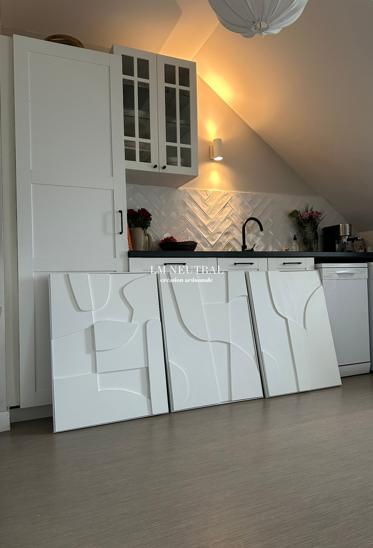 Trio Sofia, Sienne & Samara - Tableaux en relief 3D - Lot de 3